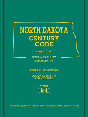 cover image of North Dakota Century Code Annotated